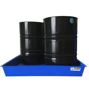 4 Drum bunding trays for spill containment