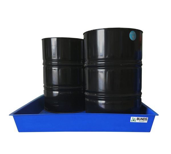 4 Drum bunding trays for spill containment