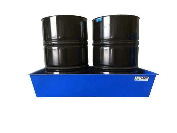 2 & 4 drum poly bunded pallets with 175L drum trays for containment.