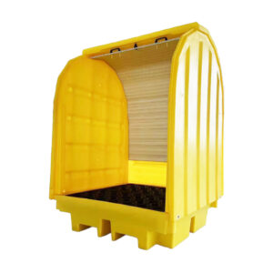 EziBund 4 Drum Bunded Pallet with Hard Top Cover