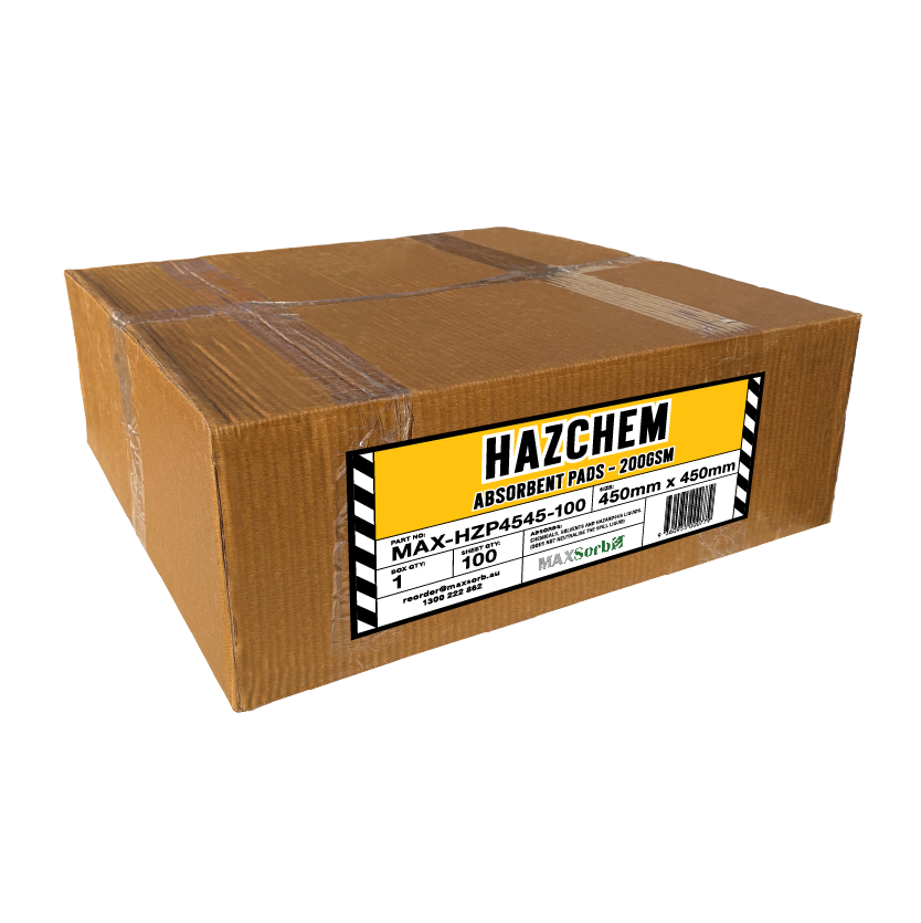 200gsm Hazchem Absorbent Pads - PK/100 200gsm Hazchem Absorbent Pads - PK/100