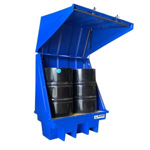 MAXBund 2 Drum Bunded Pallet with Lockable Poly Cover