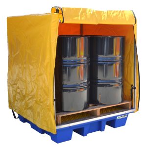 PVC Cover & Frame to suit 4 Drum Bunded Pallet